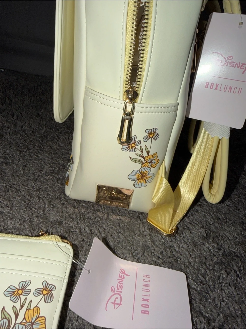 Loungefly Disney Belle White Floral Backpack & Wallet Set